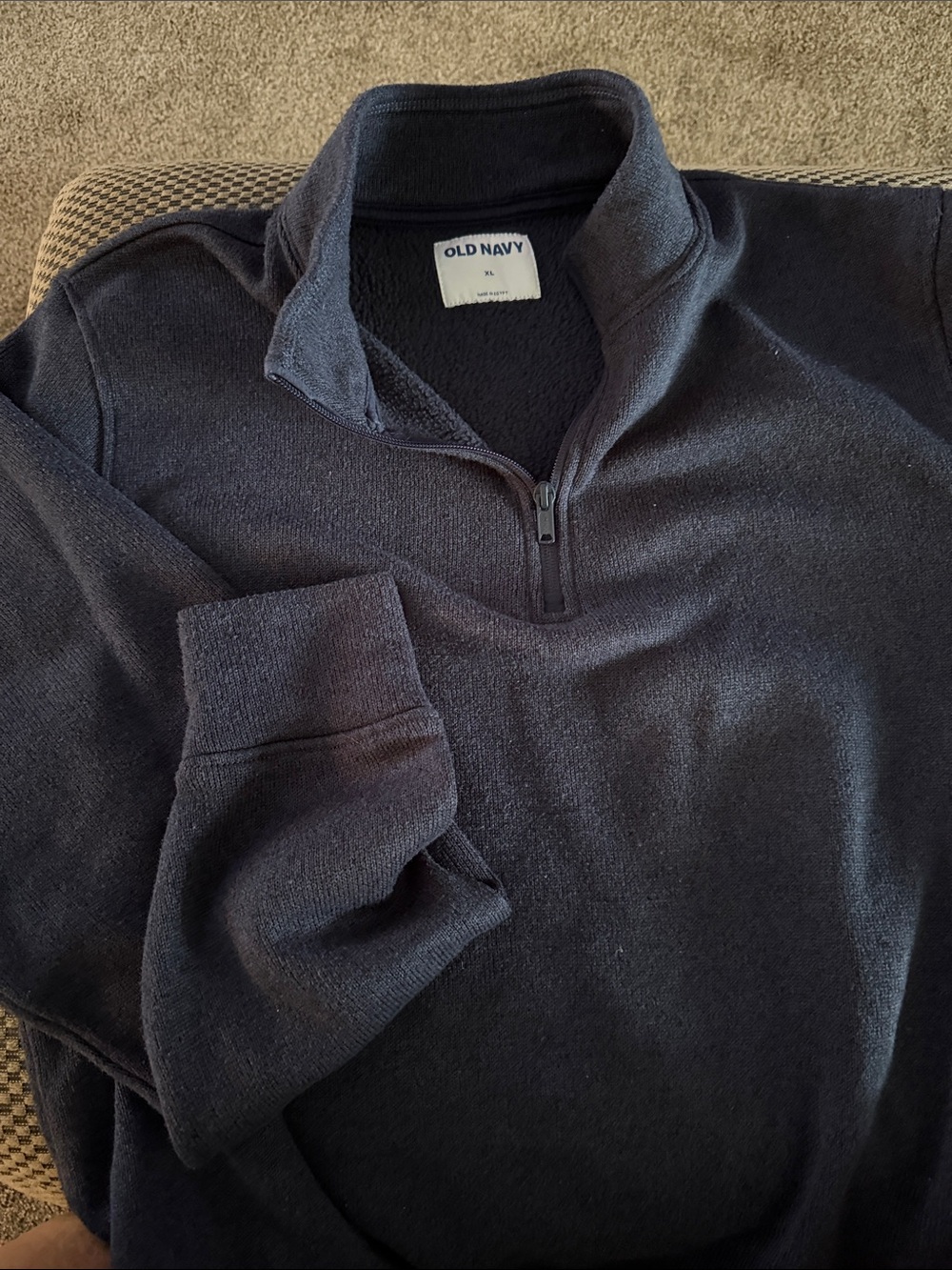 Old Navy Men's Dark Navy Half-Zip Pullover Sweater